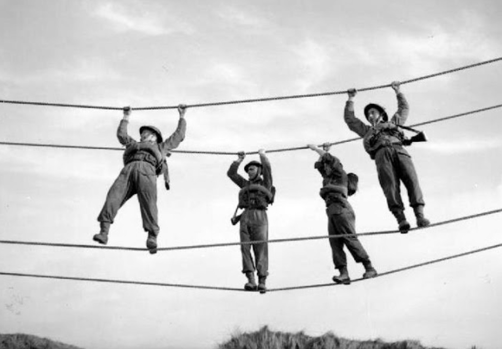 Rope bridge training.